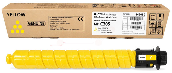 Original Ricoh Type MPC305E | 842080 Toner Gelb