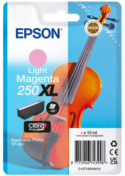 Original Epson 250XL | C13T16P64010 Tintenpatrone hell Magenta XL