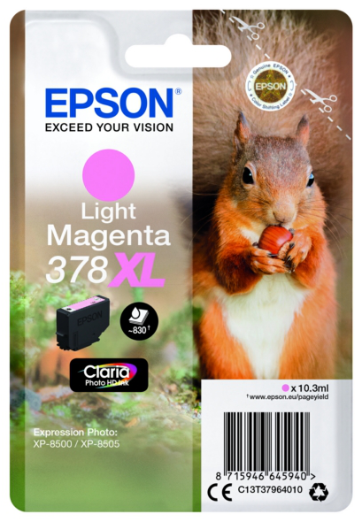 Original Epson 378XL | C13T37964010 Tinte hell Magenta XL