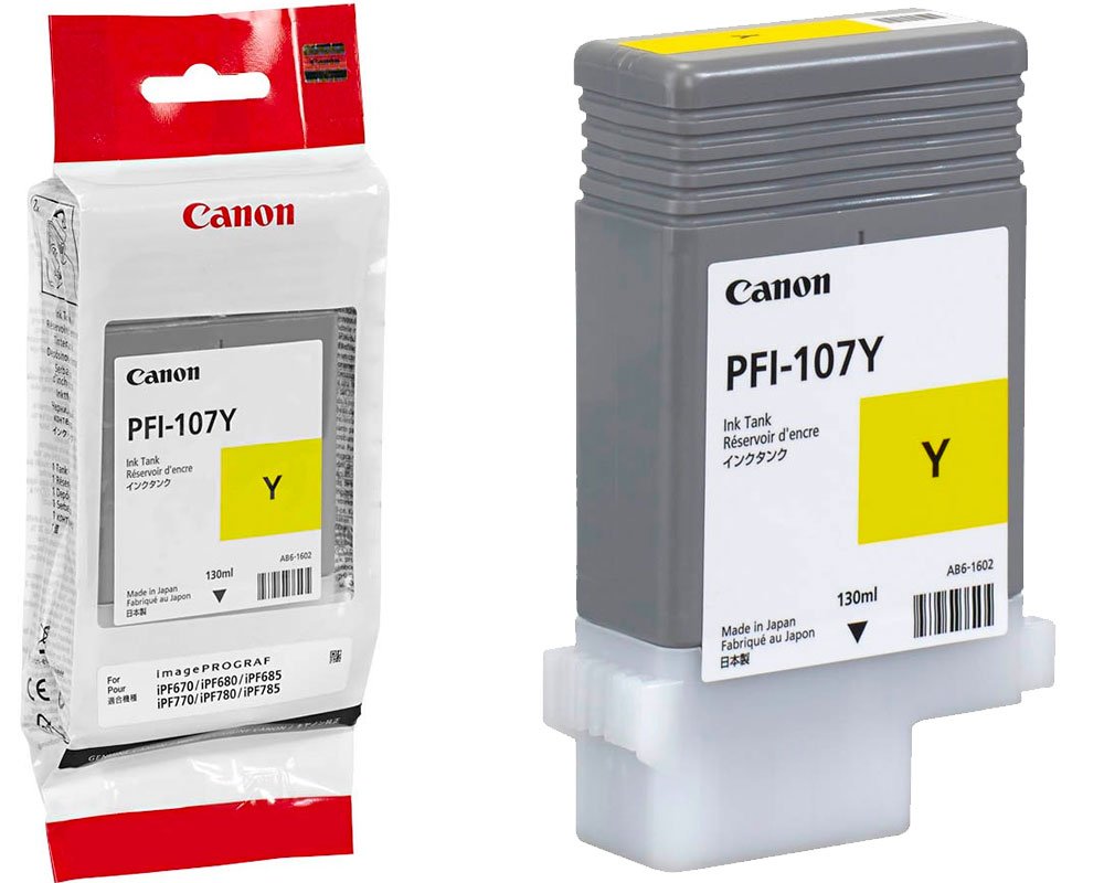 Original Canon 6708B001 | PFI107Y Tinte Gelb