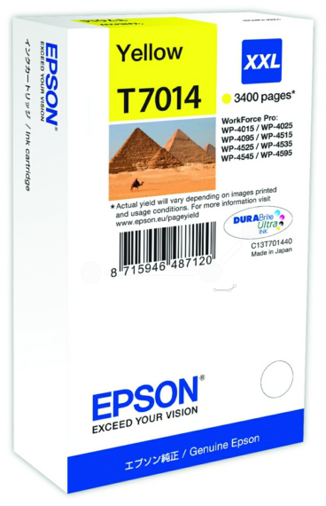 Original Epson T7014 | C13T70144010 Tinte Gelb XXL ( 2018 -2019 )