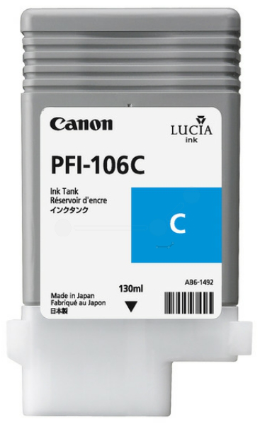 Original Canon PFI106C | 6622B001 Tinte Cyan