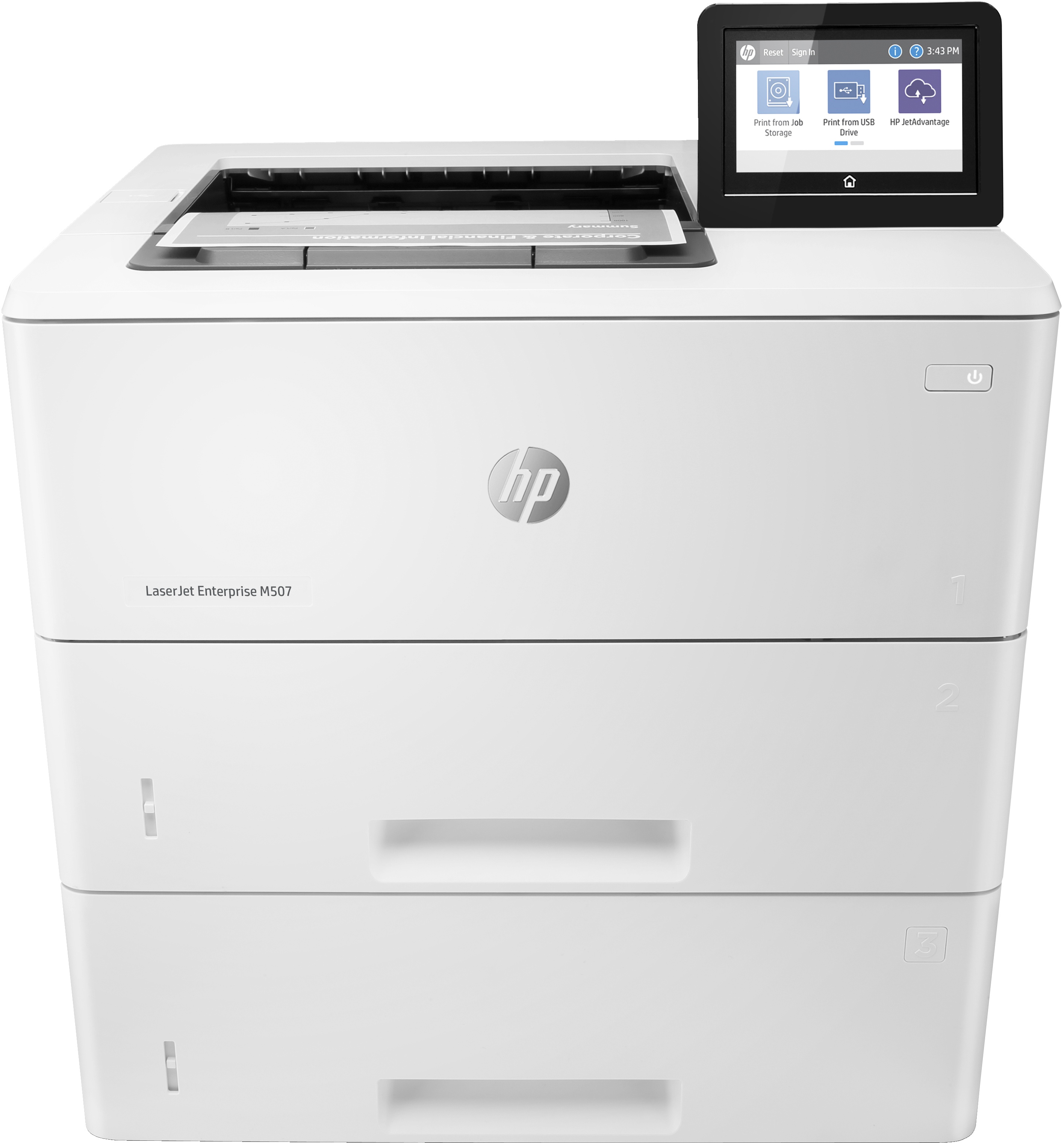 HP LaserJet Enterprise M507x S/W Laser Drucker | A4 | 43 S./Min | Duplex | WLAN