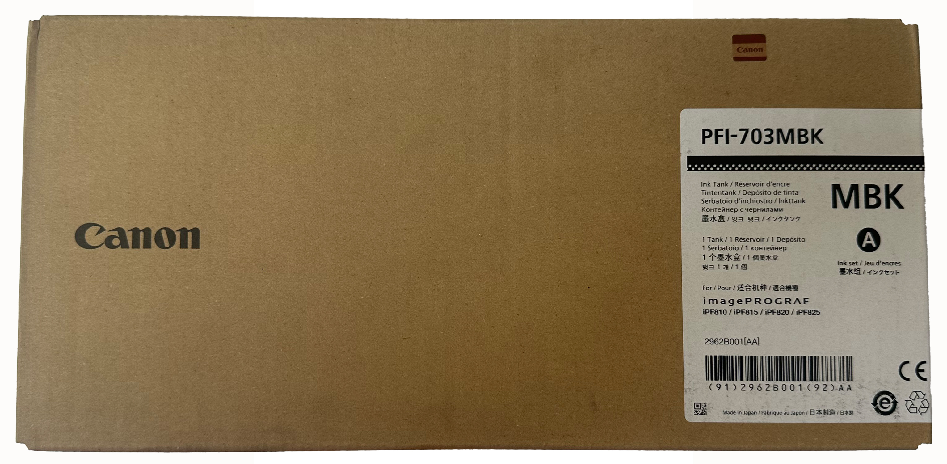 Original Canon PFI703MBK | 2962B001 Tinte Matt Schwarz ( 2022 )