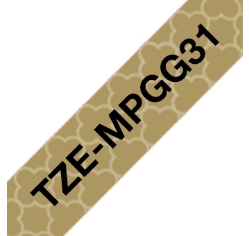 Brother Schriftband TZe-MPGG31 | 12 mm | Schwarz auf Gold | 4 m