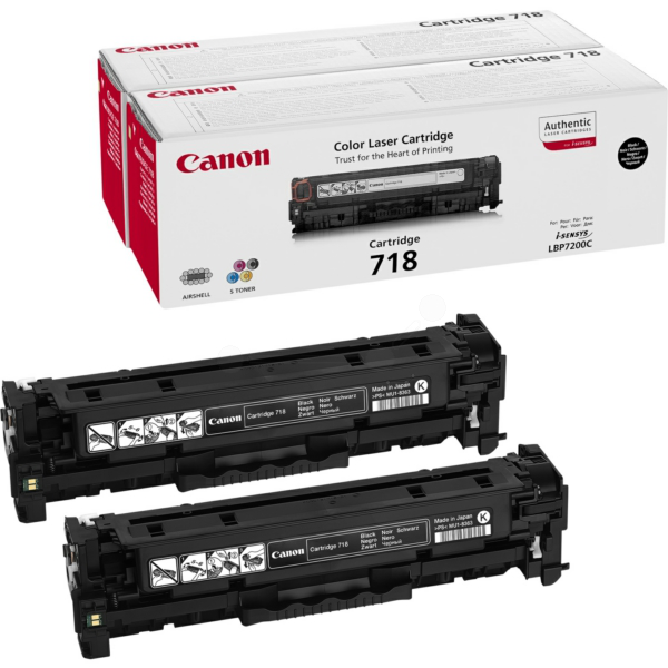 Original Canon 2662B005 | 718 Toner Schwarz Doppel Pack ( A-Ware )