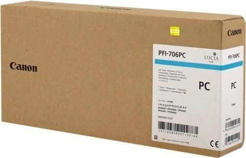 Original Canon PFI706PC | 6685B001 Tinte Foto Cyan ( 05.2026 )