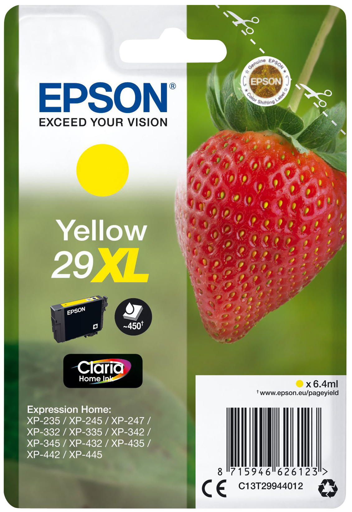 Original Epson 29XL | C13T29944012 Tinte Gelb XL