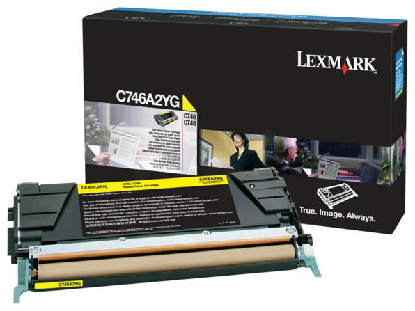Original Lexmark C746A2YG Toner Gelb
