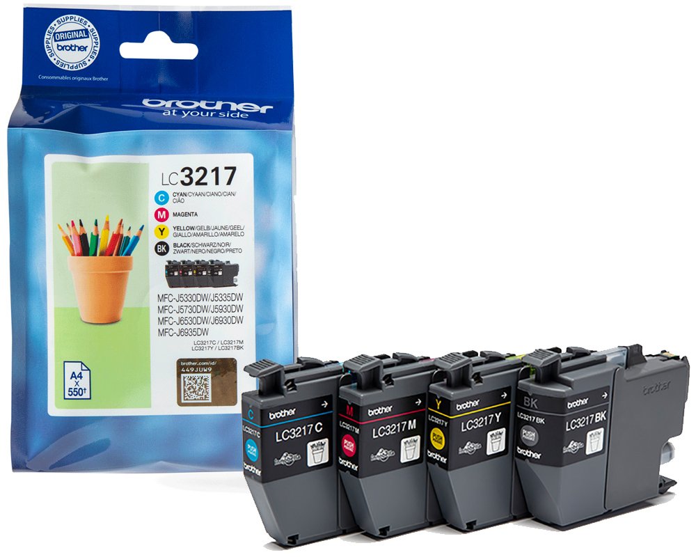 Original Brother LC3217VALDR Tinte BK/C/M/Y Spar Set