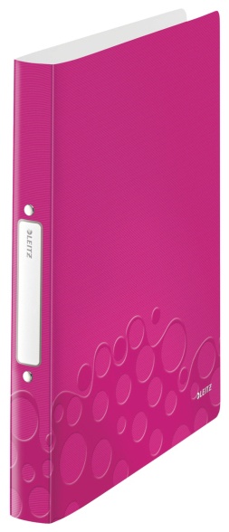 Leitz Ringbuch WOW | DIN A4 | 2 Ringe | 3,2 cm | Pink-metallic