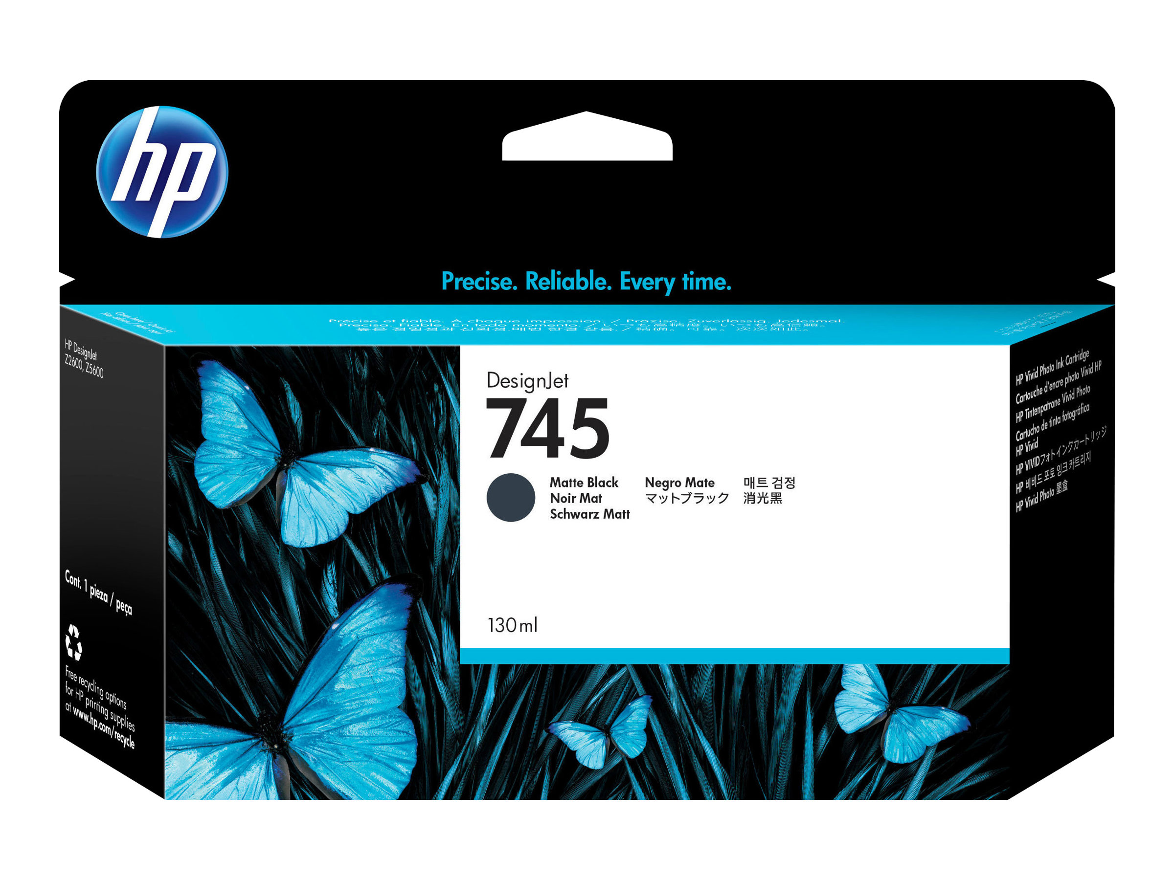Original HP 745 | F9J99A Tinte Matt Schwarz