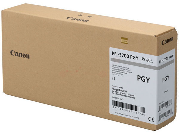 Original Canon PFI3700PGY | 6453C001 Tintenpatrone Grau