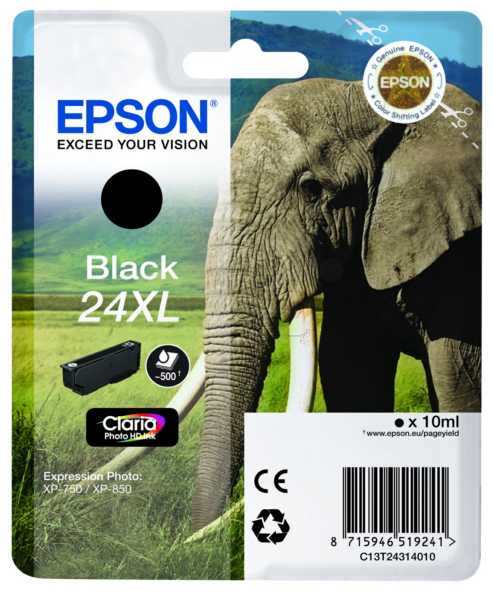 Original Epson 24XL | C13T24314012 Tinte Schwarz XL