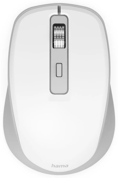 Hama WM-450 Maus | Funk + Bluetooth | 2× AAA-Batterie | 7 Tasten | 1600 dpi | Rechtshänder | Weiß