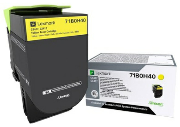 Original Lexmark 71B0H40 Toner Gelb ( A-Ware )