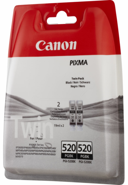 Original Canon PGI520BK | 2932B009 Tinte Schwarz Doppelpack