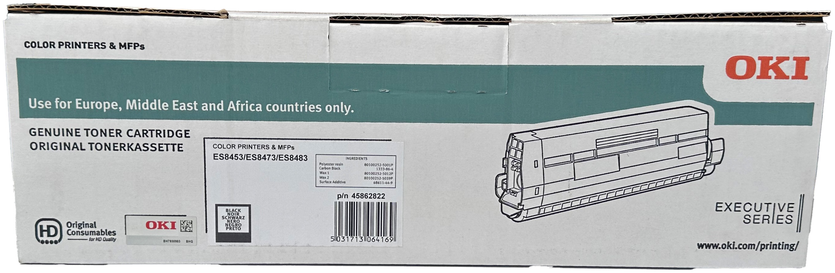 Original OKI 45862822 Toner Schwarz