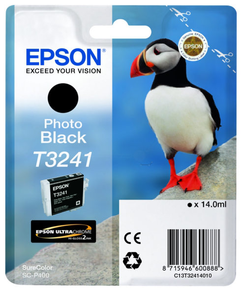 Original EPSON T3241 Foto schwarz Tintenpatrone