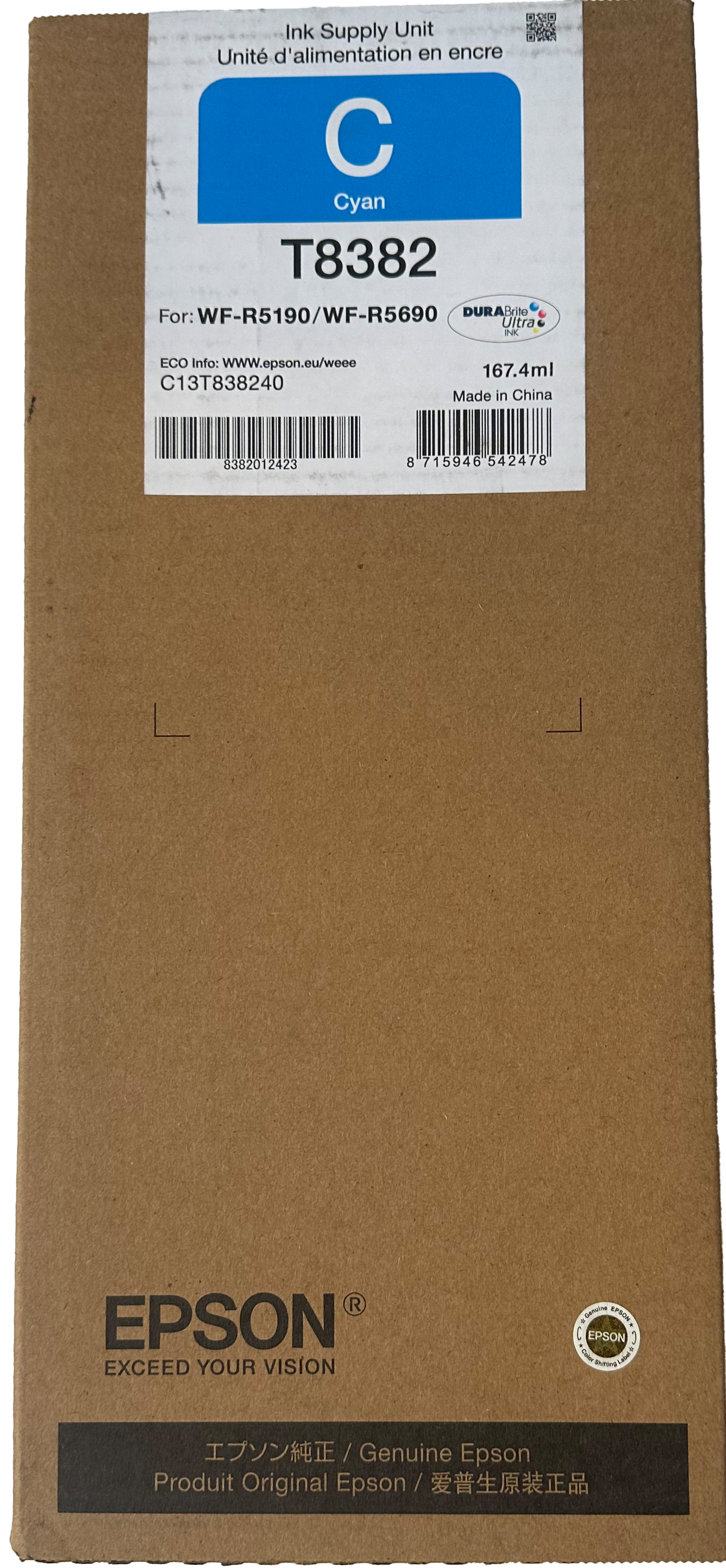 Original Epson T8382 | C13T838240 Tinte Cyan