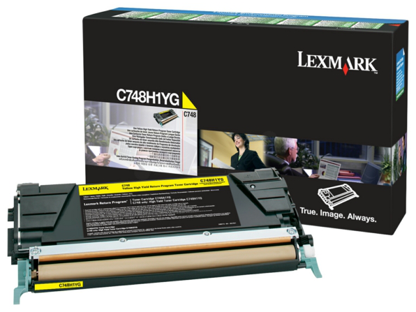 Original Lexmark C748H1YG Toner Gelb XL