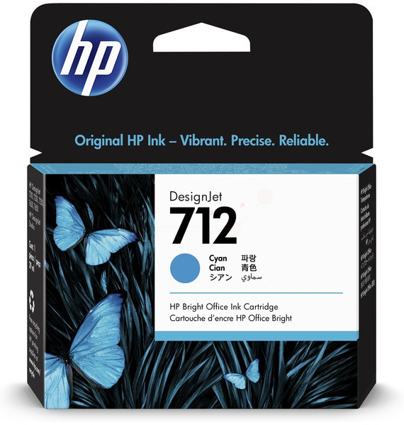 Original HP 712 | 3ED67A Tinte Cyan