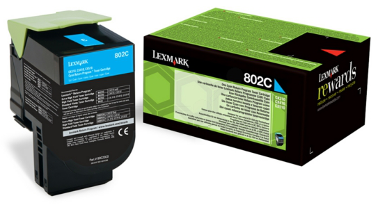 Original Lexmark 80C20C0 | 802C Toner Cyan XS