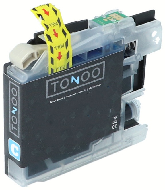 Tonoo® Tinte ersetzt Brother LC123C Cyan