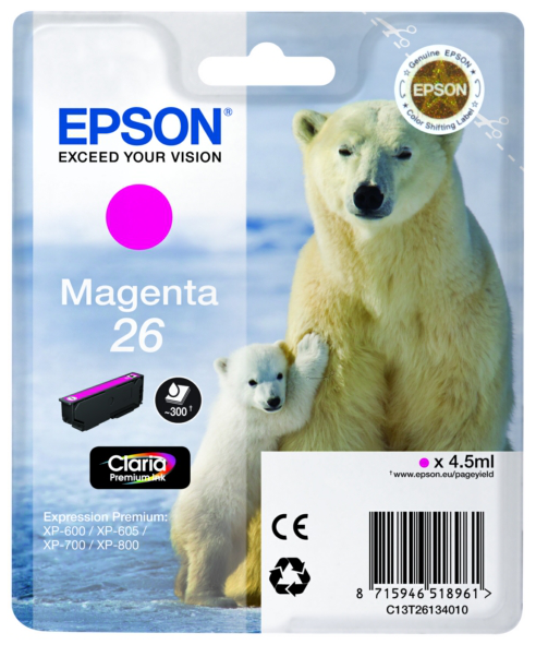 Original Epson 26 | C13T26134012 Tinte Magenta