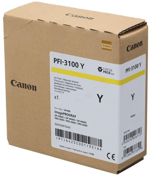 Original Canon PFI3100 | 6425C001 Tintenpatrone Gelb