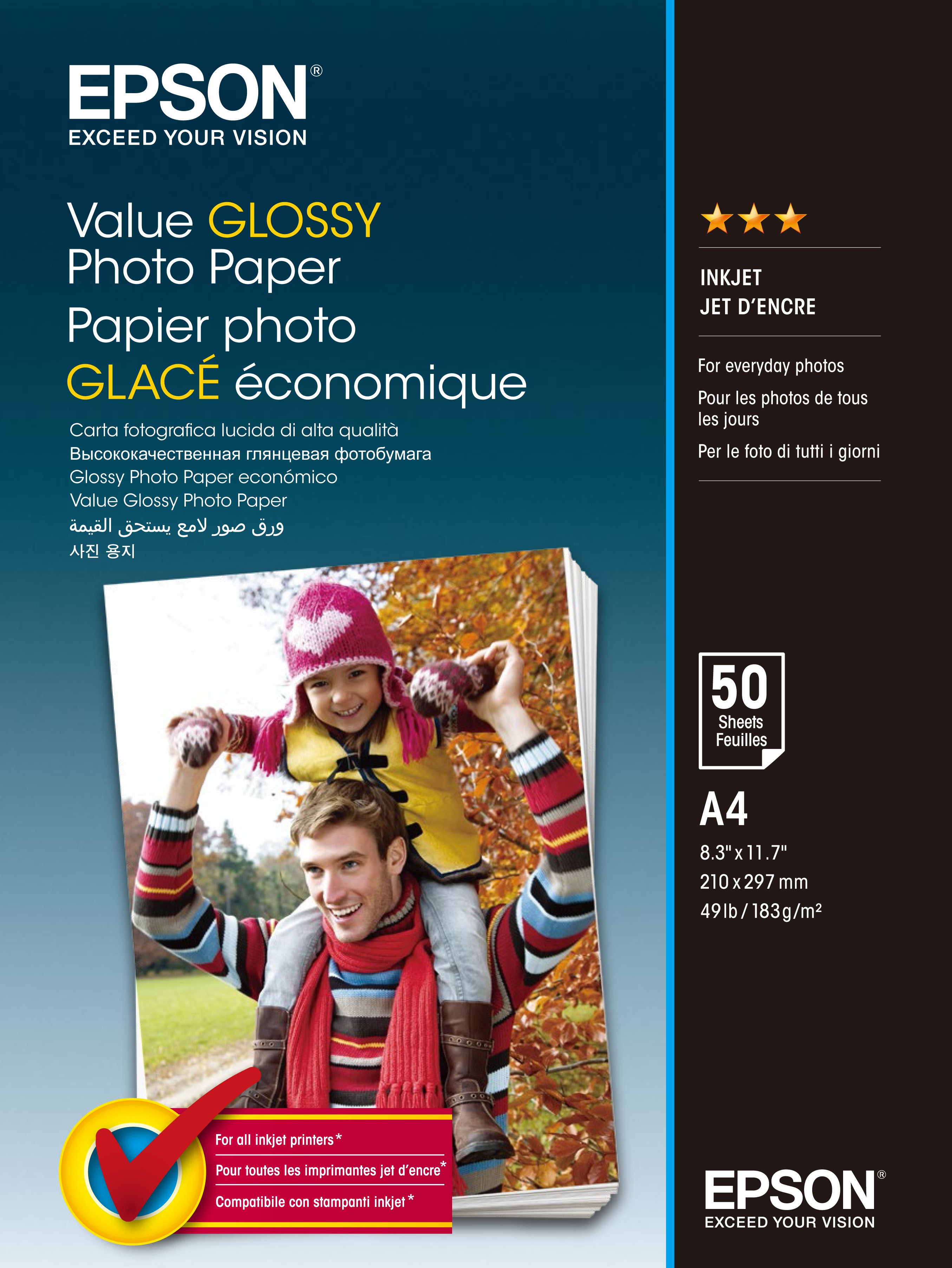 Epson Fotopapier C13S400035 Hochglänzend | A4 | 183 g/m² | 20 Blatt