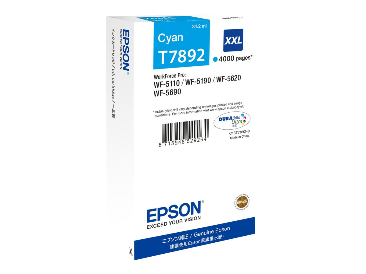 Original Epson 79XXL | T7892XXL | C13T789240 Tinte Cyan XXL ( 03.2027 )