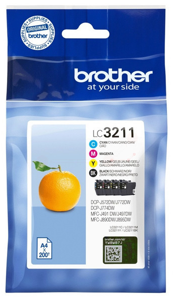 Original Brother LC3211VALDR Tinte BK/C/M/Y Spar Set