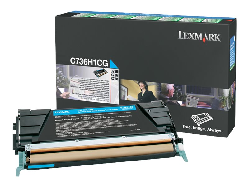 Original Lexmark C736H1CG Toner Cyan XL ( A-Ware )