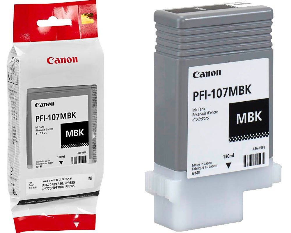 Original Canon 6704B001 | PFI107MBK Tinte Matt Schwarz