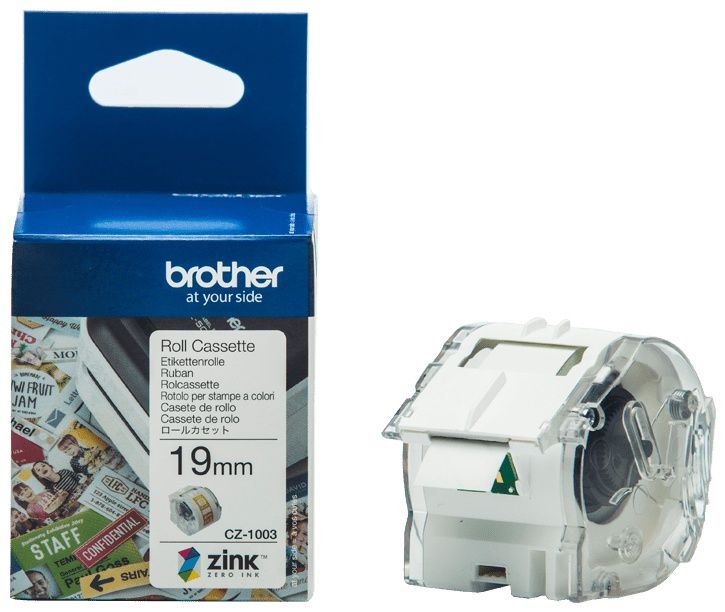 Brother Endlosetikett CZ-1003 | 19 mm | Weiß | Papier