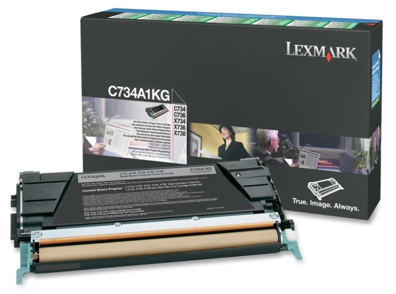 Original Lexmark C734A1KG Toner Schwarz