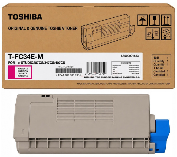 Original Toshiba T-FC34EM | 6A000001533 Toner Magenta