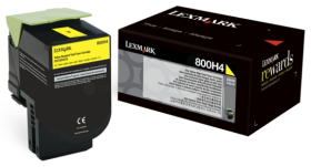 Original Lexmark 80C0H40 Toner Gelb XL