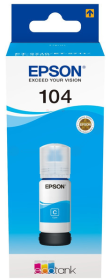 Original Epson EcoTank 104 | C13T00P240 Tintenflasche Cyan 