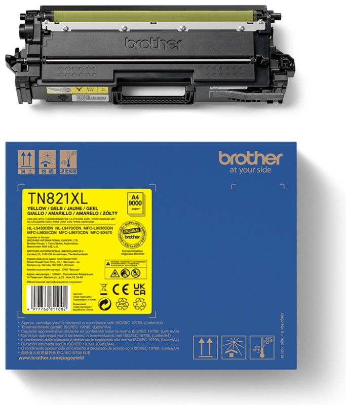 Original Brother TN821XLY Toner Gelb