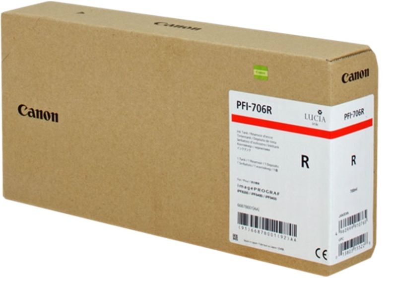 Original Canon PFI706R | 6687B001 Tinte Rot ( 04.2026 )