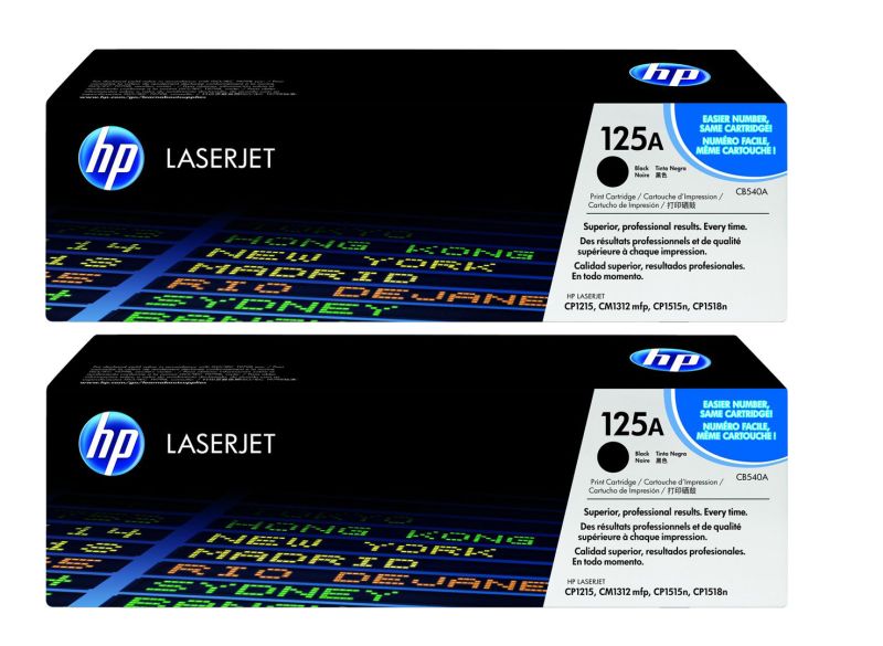 Original HP CB540AD | 125A Toner Schwarz | 2 Stück