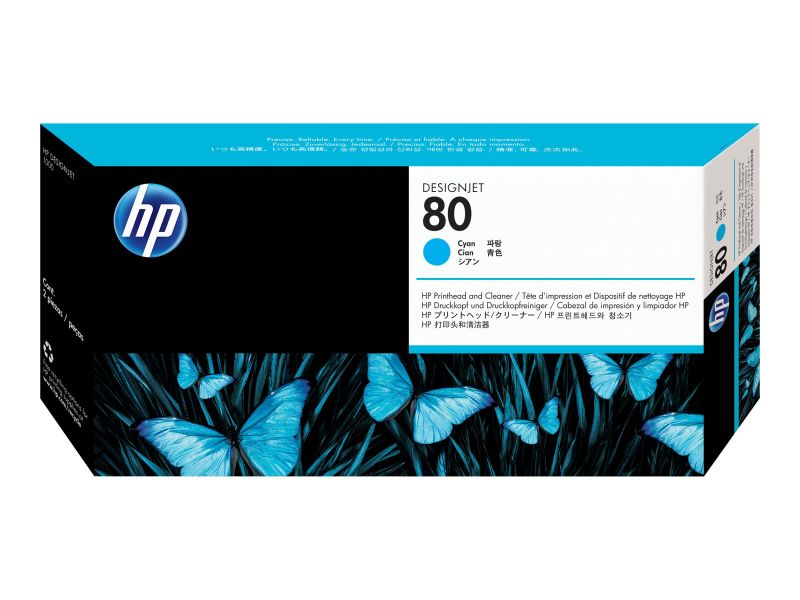 Original HP C4821A | 80 Druckkopf Cyan & Druckkopfreiniger ( 2022 )