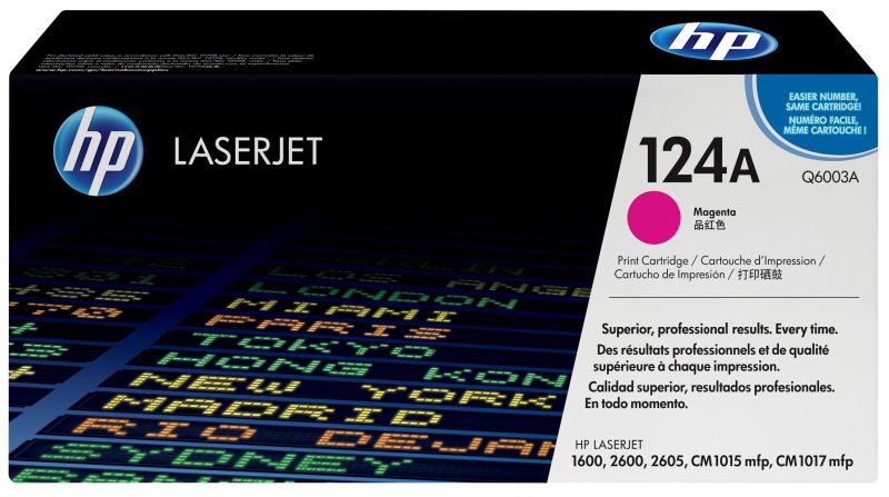 Original HP Q6003A | 124A Toner Magenta ( Schwarz - Weiße Box )