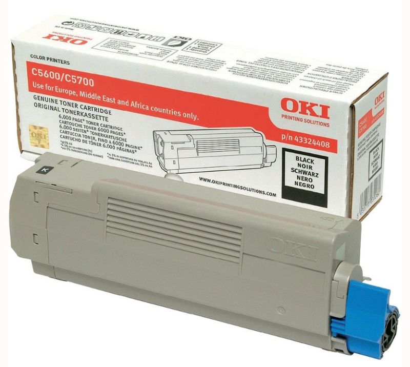 Original OKI 43324408 Toner Schwarz