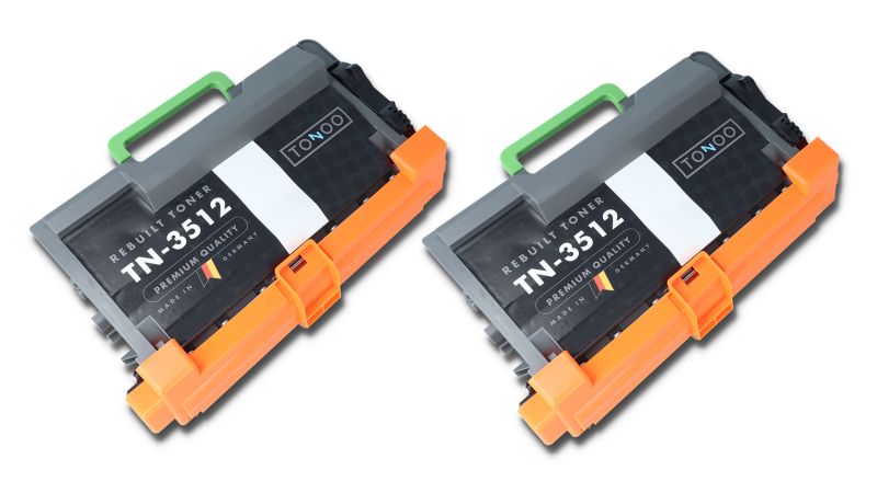 Tonoo® Toner ersetzt Brother TN3512 Schwarz Doppelpack