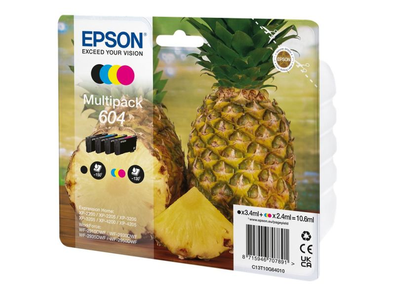 Original Epson 604 | C13T10G64010 Tinte Multipack ( 4 Stück )