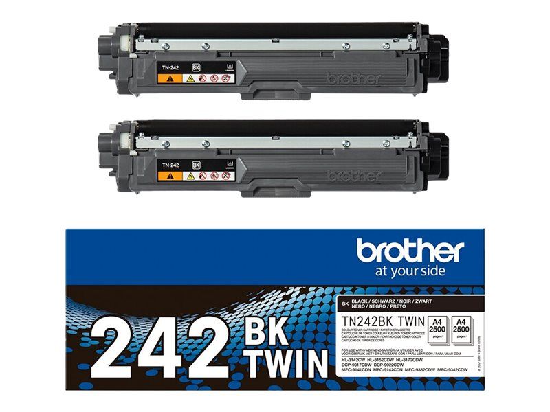 Original Brother TN242BKTWIN | Schwarz 2er-Pack