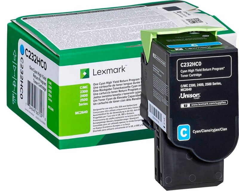 Original Lexmark C232HC0 Toner Cyan XL ( B-Verpackung )